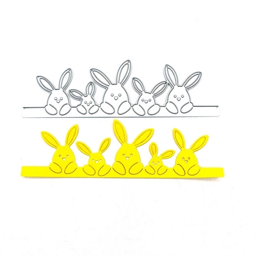 Cutting dies Carbon steel metal dies Easter rabbits for card making