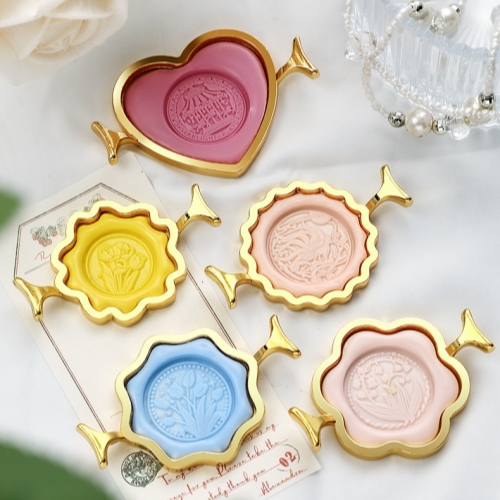 Wax Seal Stamp Shaper Sealing Wax Stamp Ring Beads Sticker Wax Seal Mold for Envelope Wedding Cards