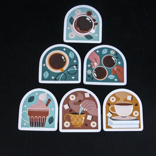 Custom paper sticker ephemera die cut for pattern scrapbook decoration