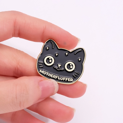 Metal custom hard enamel pin cat enamel pins