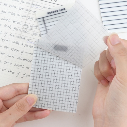 PET Material Notepad Waterproof square shape Sticky Note PET Sticky note for School Office Gift Use