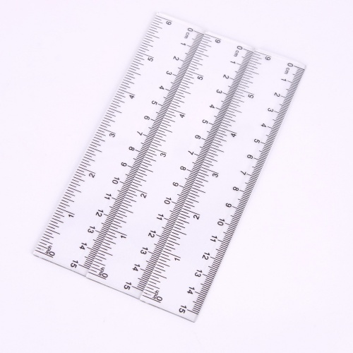 Stationery Millimeter inch Measuring Plastic Transparent Double Metric Scale Ruler Straightedge