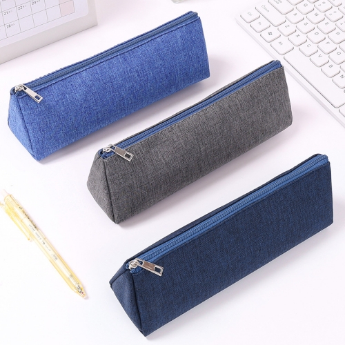 Fabric Pencil Case with Zipper Pouch Simple Stationery & Cosmetic Bag Stylish