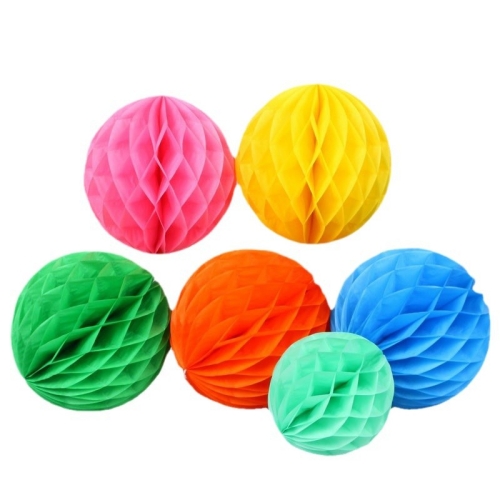 Decorative Style paper honeycomb pom poms set Christmas decorations Honeycomb balls for Wedding Birthday Decor