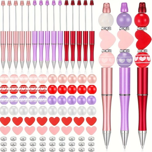 Ballpoint Pen Decorative Beaded Gift Beaded DIY Plastic Ballpoint Pen with Crystal Diamond