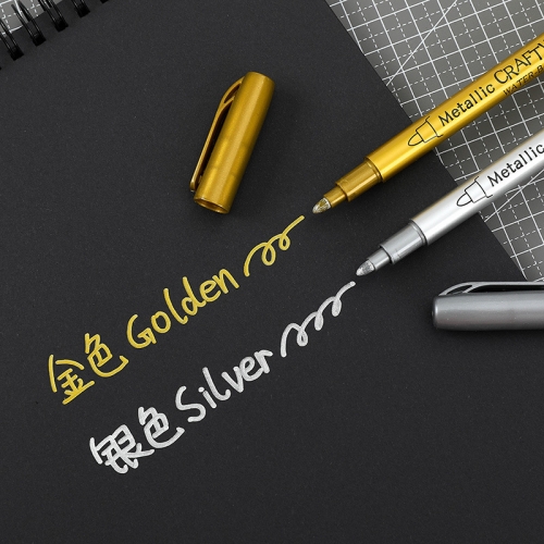 High Quality Metallic Permanent Marker Pen Gold and Silver Water Based Craft Work Pen