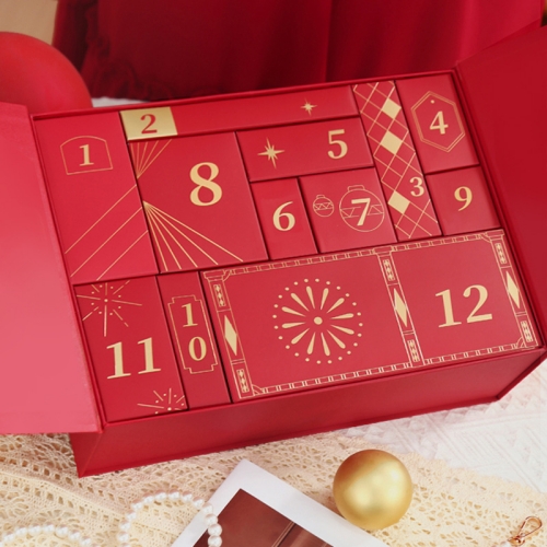 Christmas Advent Calendar 24 days Red Advent Blind box Advent calendar box