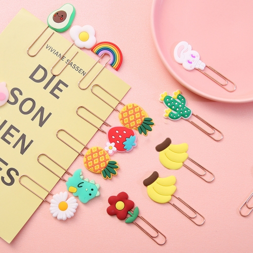 Stationery Gift Cute Paper Clip Custom PVC Types Paper Clip