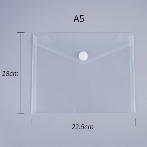 Document File Bag PP Plastic Clear Folder Transparent Clear Office School Stationery