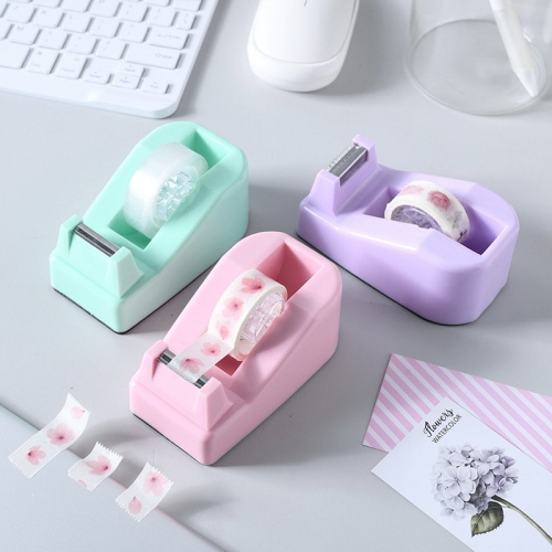 Stationery Office Mini Transparent Tape Dispenser Stand Promotional Gift Desktop Adhesive Tape Holder